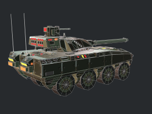 warp a2 predator tank assault gim 3D Model