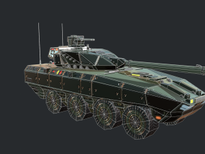 warp a2 predator tank assault gim 3D Model