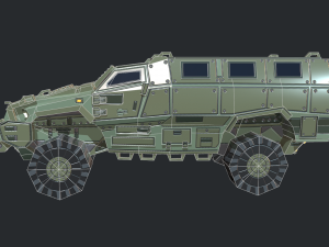 mrap armored vehicle Modelo 3D
