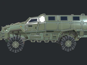 mrap armored vehicle 3D Model