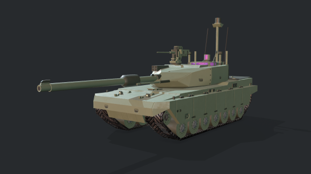 modern mbt tank Modelo 3D .c4d .max .obj .3ds .fbx .stl .blend 
