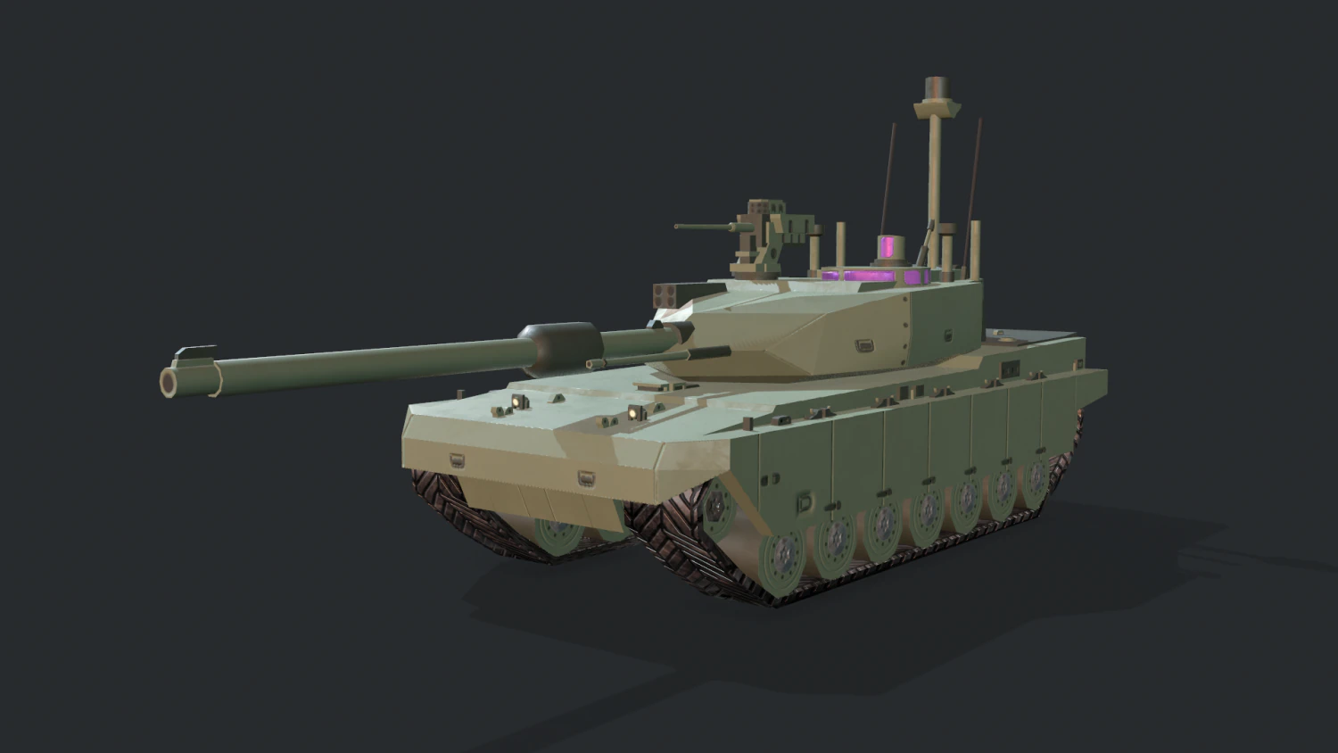 modern mbt tank 3D Model .c4d .max .obj .3ds .fbx .stl .blend 
