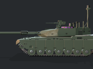 modern mbt tank Modelo 3D