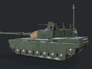 modern mbt tank Modelo 3D