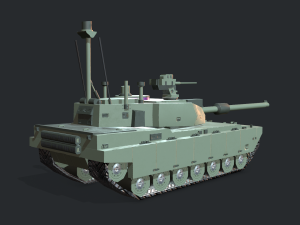modern mbt tank Modelo 3D