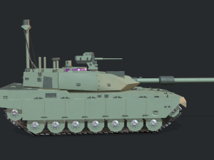 modern mbt tank Modelo 3D