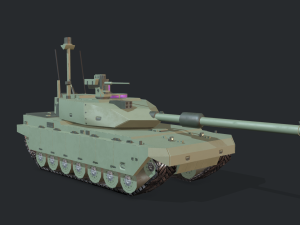 modern mbt tank Modelo 3D