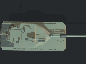 modern mbt tank Modelo 3D