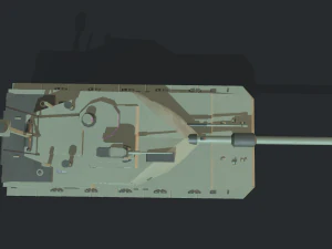 modern mbt tank 3D Model
