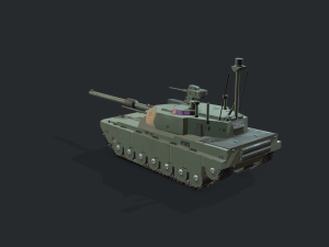 modern mbt tank Modelo 3D