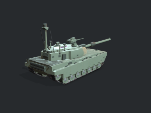 modern mbt tank Modelo 3D