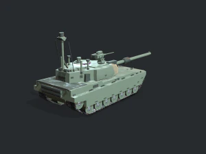 modern mbt tank 3D Model