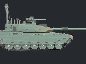modern mbt tank Modelo 3D