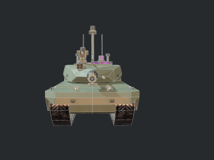 modern mbt tank Modelo 3D