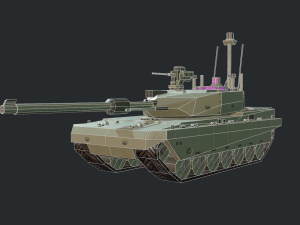 modern mbt tank Modelo 3D