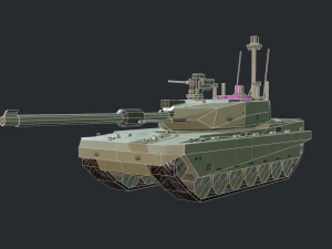 modern mbt tank 3D Model