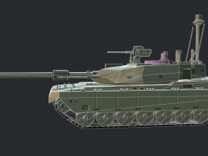 modern mbt tank Modelo 3D
