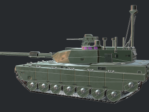 modern mbt tank Modelo 3D