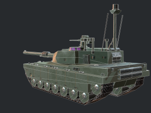 modern mbt tank Modelo 3D