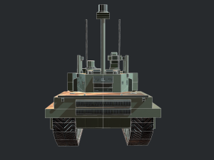 modern mbt tank Modelo 3D