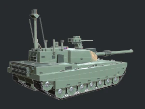 modern mbt tank 3D Model