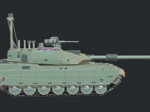 modern mbt tank Modelo 3D