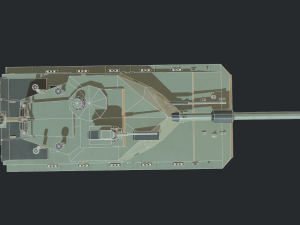 modern mbt tank Modelo 3D