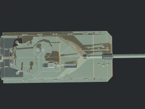 modern mbt tank 3D Model