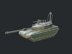modern mbt tank Modelo 3D