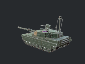 modern mbt tank Modelo 3D