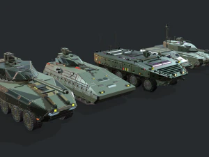 tanks for rts game pack 2 3D Model