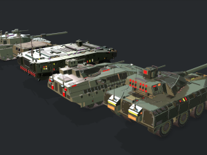 tanks for rts game pack 2 3D Model