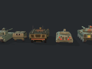 tanks for rts game pack 2 3D Model