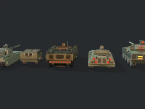tanks for rts game pack 2 3D Model