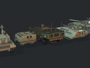 tanks for rts game pack 2 3D Model