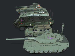 tanks for rts game pack 2 3D Model