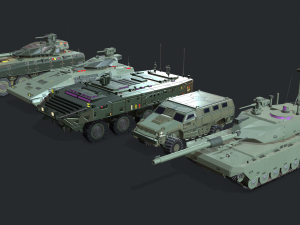 tanks for rts game pack 2 3D Model