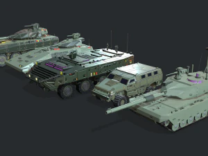 tanks for rts game pack 2 3D Model