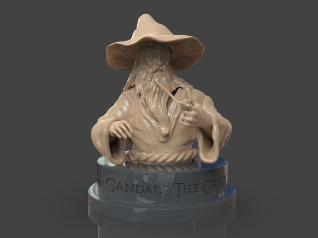 gandalf the grey bust Modelo de Impressão 3D .c4d .max .obj .3ds .fbx .stl .blend 