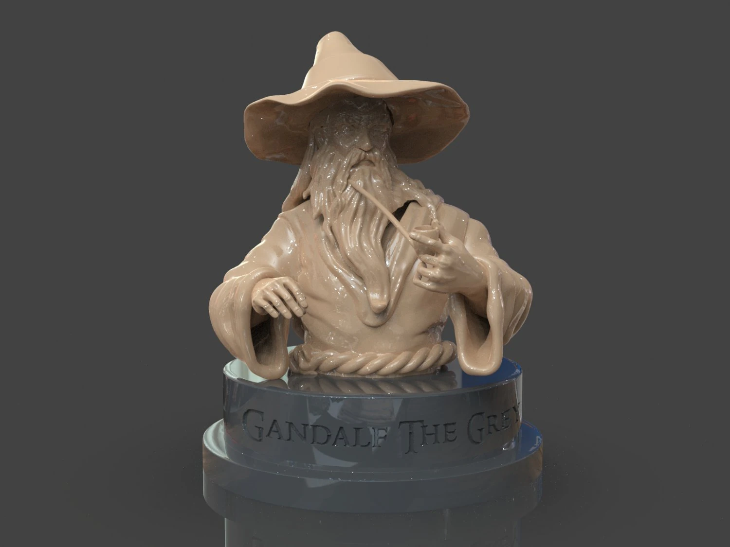 gandalf the grey bust 3D Print Model .c4d .max .obj .3ds .fbx .stl .blend 