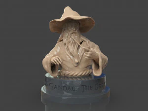 Gandalf die graue B&uuml;ste 3D Druckmodell