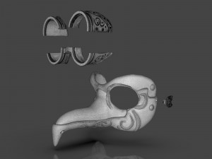 steampunk penguin googles 3Dプリントモデル