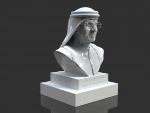 mohammed bin rashid al maktoum bust 3D Print Model