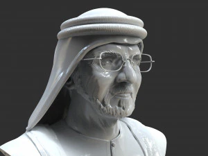 mohammed bin rashid al maktoum bust 3D Print Model