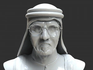 mohammed bin rashid al maktoum bust 3D Print Model