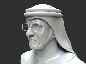 mohammed bin rashid al maktoum bust 3D Print Model