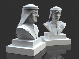 arab royal family father and son bust pack 3D Baskı Modeli