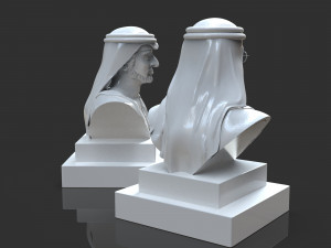 arab royal family father and son bust pack 3D Baskı Modeli