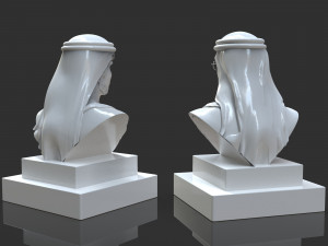 arab royal family father and son bust pack 3D Baskı Modeli