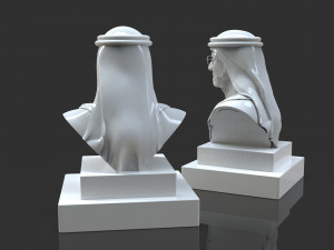 arab royal family father and son bust pack 3D Baskı Modeli